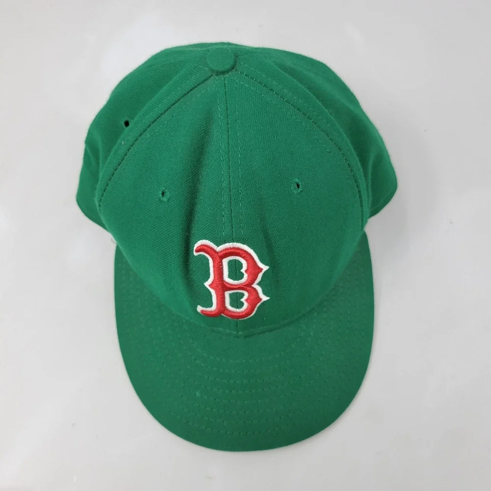 New Era 59FIFTY Boston Red Sox MLB On-Field Fitted Hat Green Size 7 1/2